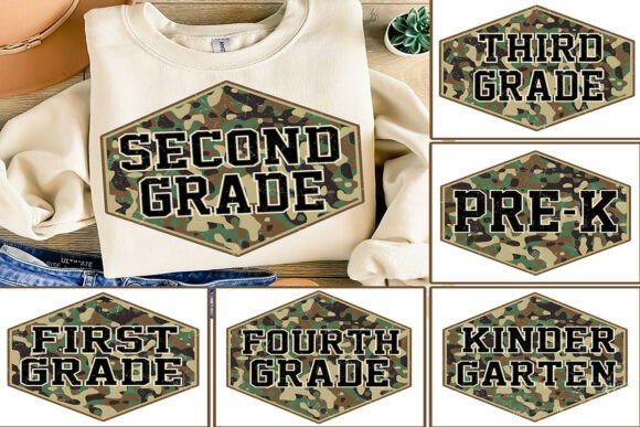 Camo Back to School Grade Shirt